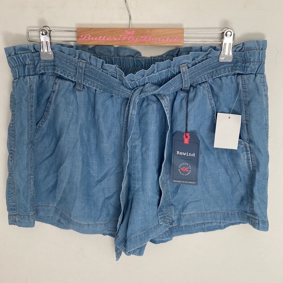 Rewind paper bag flowy tie shorts, Size XL, NWT - Picture 6 of 10